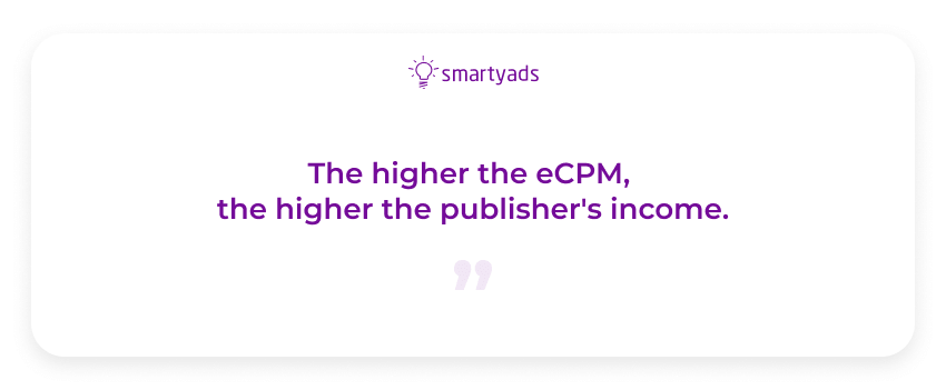 eCPM publisher's metric