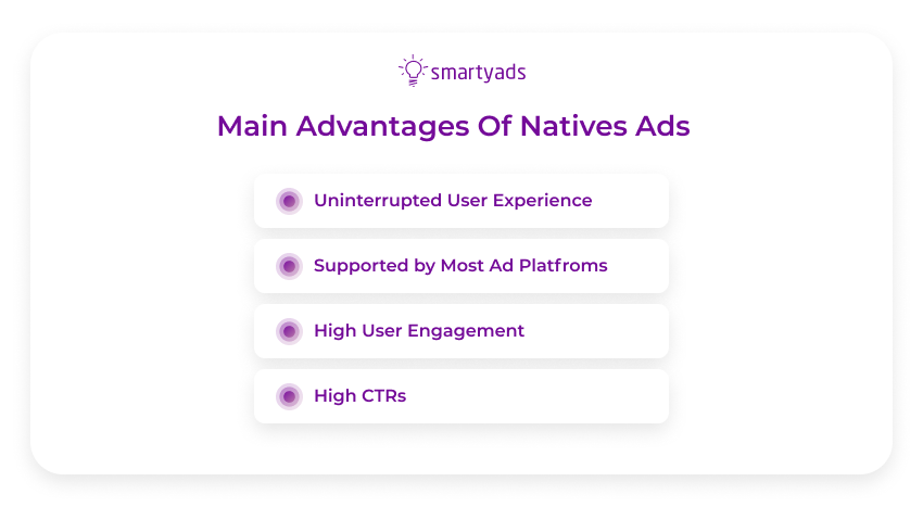 advantages of native ads