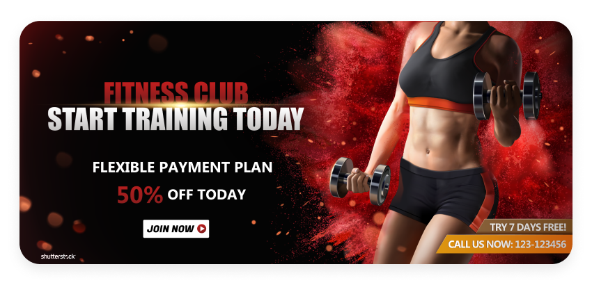 fitness display ad offer