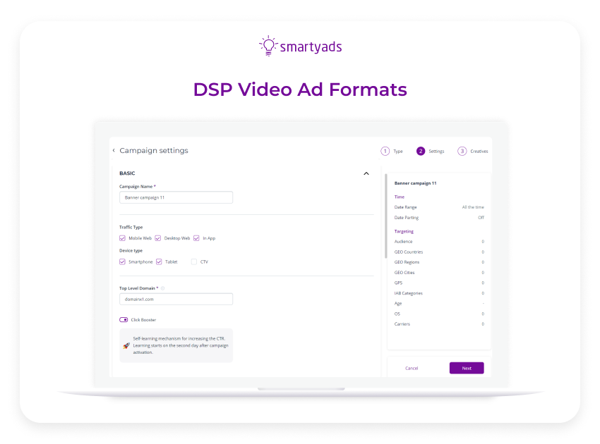 dsp video ads formats