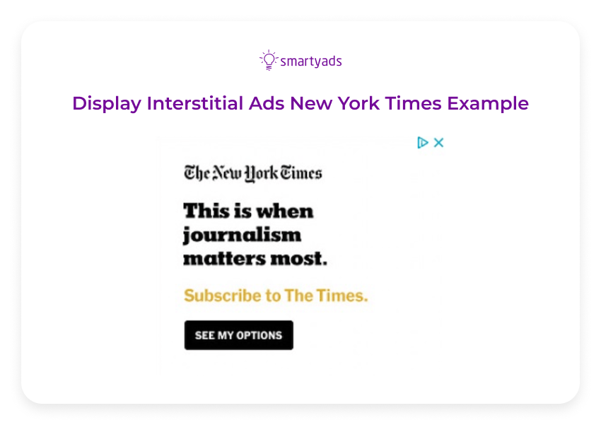 new york times interstitial ad