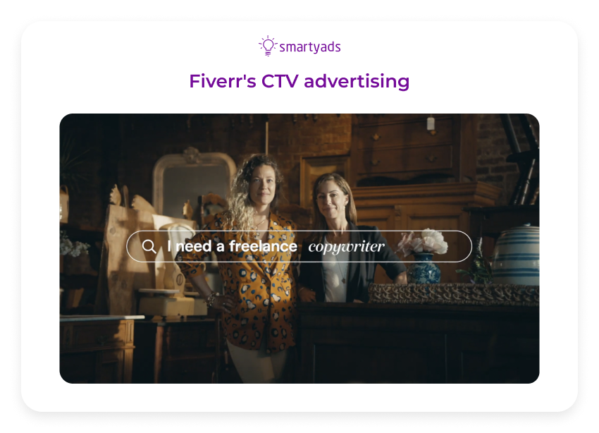 fiverr connected tv ad