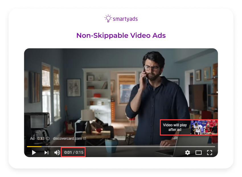 non skippable video ad