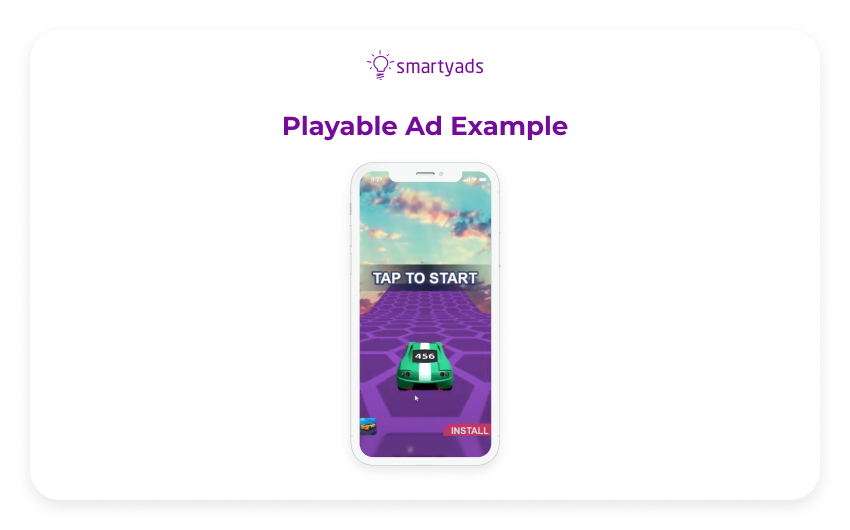 playable ad example race master