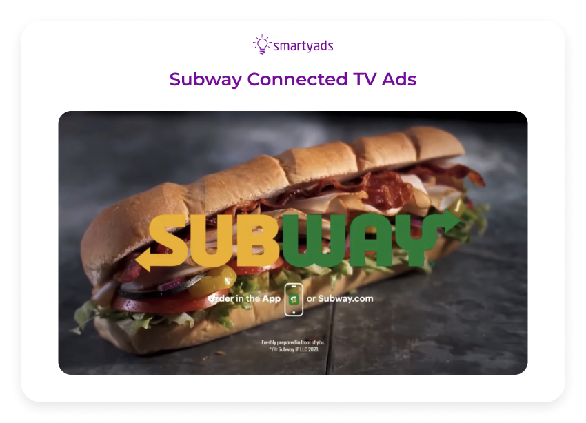 subway connected tv ad